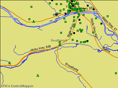 Southport, New York environmental map by EPA
