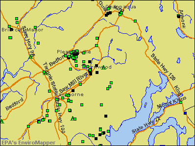 Thornwood, New York environmental map by EPA