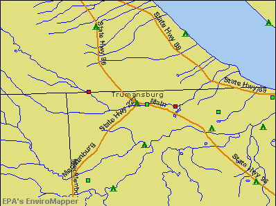 Trumansburg, New York environmental map by EPA