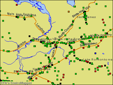Village of the Branch, New York environmental map by EPA