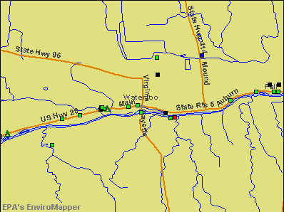 Waterloo, New York environmental map by EPA