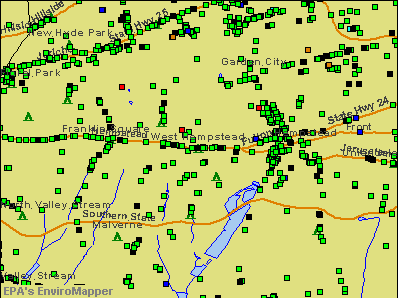 West Hempstead, New York environmental map by EPA