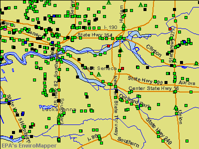 West Seneca, New York environmental map by EPA