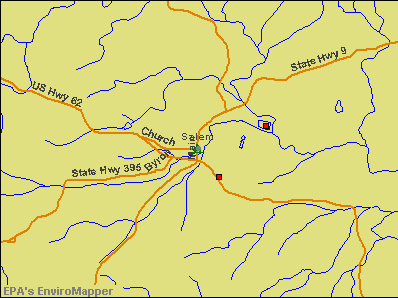 Salem, Arkansas environmental map by EPA