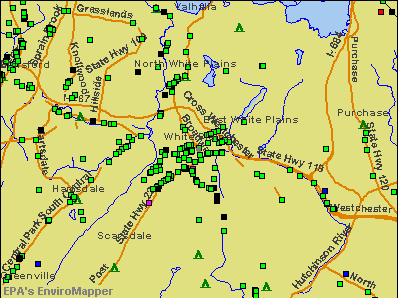 White Plains, New York environmental map by EPA