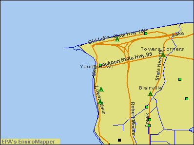 Youngstown, New York environmental map by EPA
