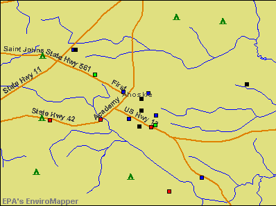 Ahoskie, North Carolina environmental map by EPA