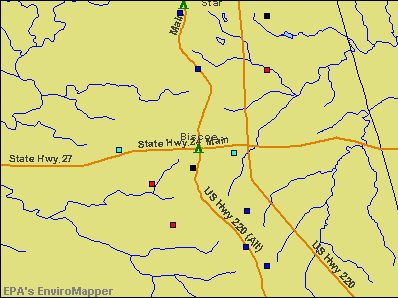 Biscoe, North Carolina environmental map by EPA