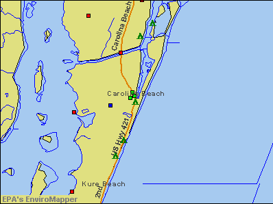Carolina Beach, North Carolina environmental map by EPA