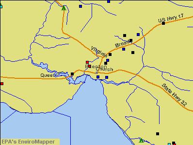 Edenton, North Carolina environmental map by EPA