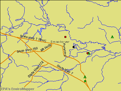 Smackover, Arkansas environmental map by EPA