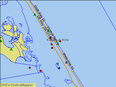 Kill Devil Hills, North Carolina environmental map by EPA