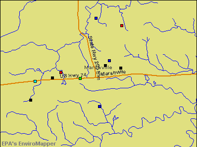 Marshville, North Carolina environmental map by EPA
