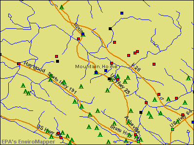 Mountain Home, North Carolina environmental map by EPA