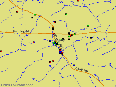 Siler City, North Carolina environmental map by EPA