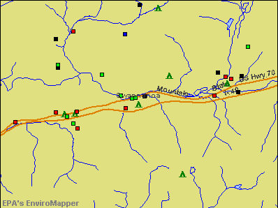 Swannanoa, North Carolina environmental map by EPA