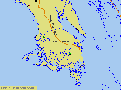 Wanchese, North Carolina environmental map by EPA