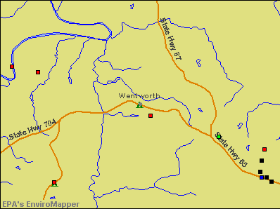 Wentworth, North Carolina environmental map by EPA