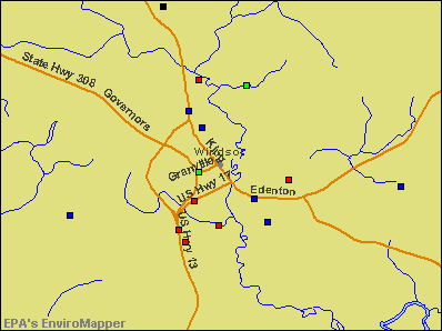 Windsor, North Carolina environmental map by EPA
