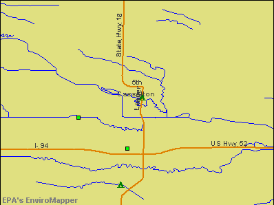 Casselton, North Dakota environmental map by EPA