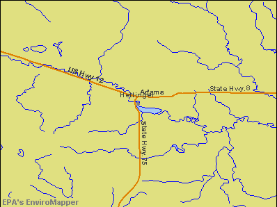 Hettinger, North Dakota environmental map by EPA