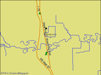Hillsboro, North Dakota environmental map by EPA