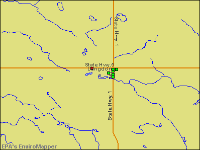 Langdon, North Dakota environmental map by EPA