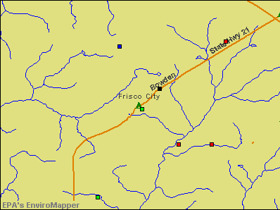 Frisco City, Alabama environmental map by EPA