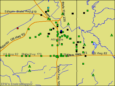 Alliance, Ohio environmental map by EPA