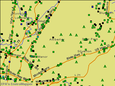 Amberley, Ohio environmental map by EPA