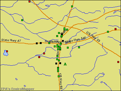 Bellefontaine, Ohio environmental map by EPA