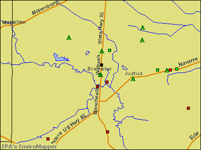 Brewster, Ohio environmental map by EPA