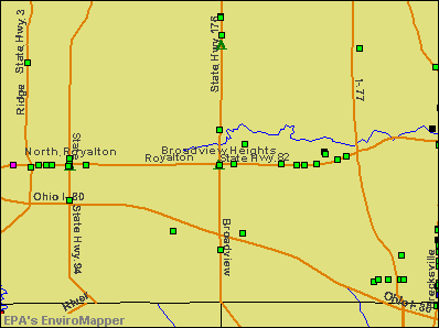 Broadview Heights, Ohio environmental map by EPA