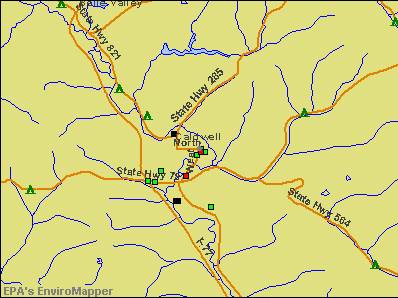 Caldwell, Ohio environmental map by EPA