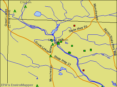 Canal Fulton, Ohio environmental map by EPA