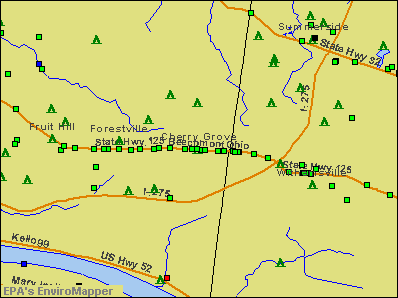 Cherry Grove, Ohio environmental map by EPA