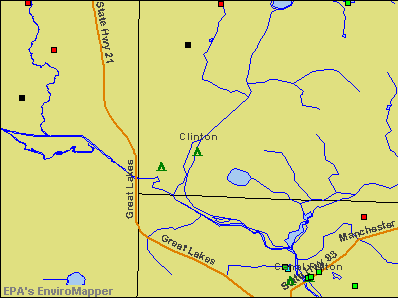 Clinton, Ohio environmental map by EPA