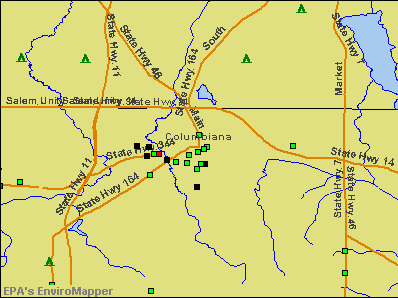 Columbiana, Ohio environmental map by EPA