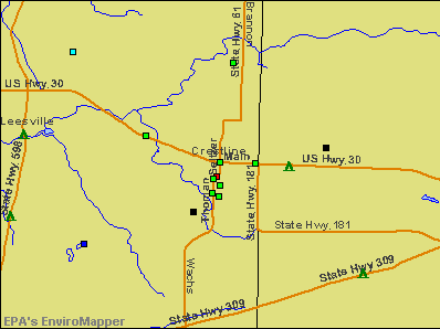Crestline, Ohio environmental map by EPA