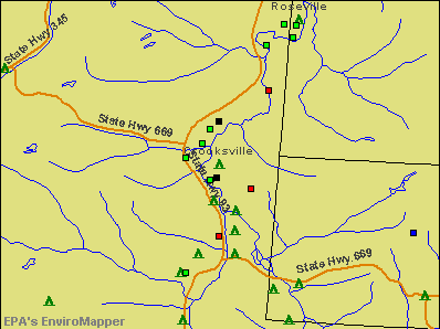 Crooksville, Ohio environmental map by EPA