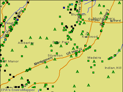 Deer Park, Ohio environmental map by EPA