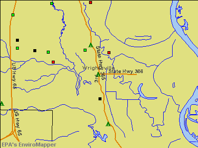 Wrightsville, Arkansas environmental map by EPA