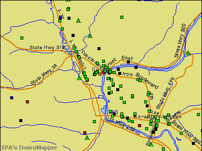 Dover, Ohio environmental map by EPA