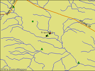 Frankfort, Ohio environmental map by EPA