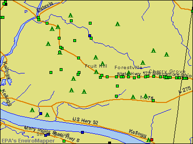 Fruit Hill, Ohio environmental map by EPA