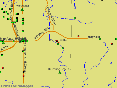 Gates Mills, Ohio environmental map by EPA