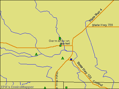 Germantown, Ohio environmental map by EPA