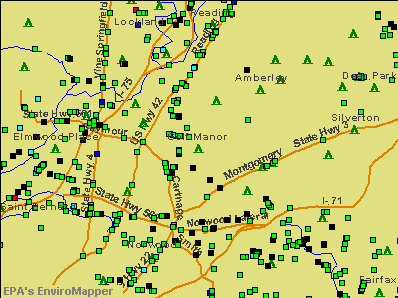 Golf Manor, Ohio environmental map by EPA
