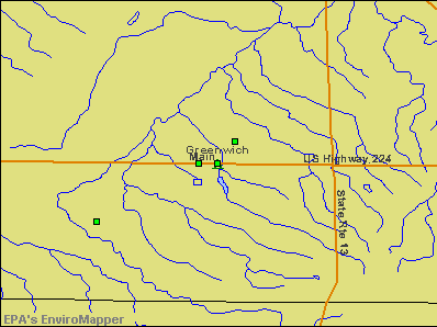 Greenwich, Ohio environmental map by EPA