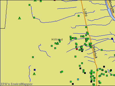 Hilliard, Ohio environmental map by EPA